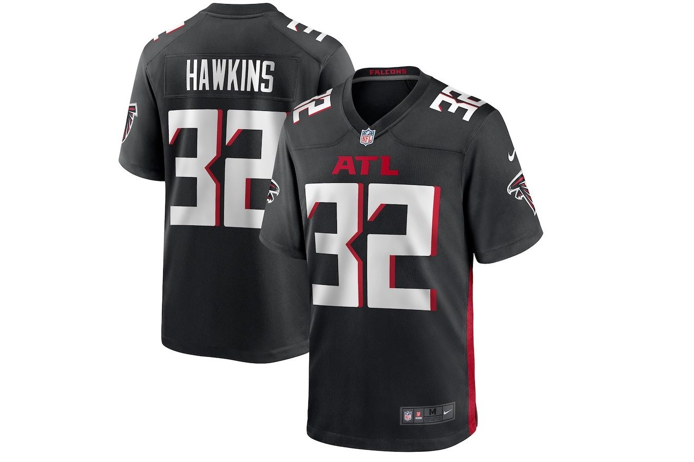 Men Atlanta Falcons #32 Jaylinn Hawkins Nike Black Player Game NFL Jersey